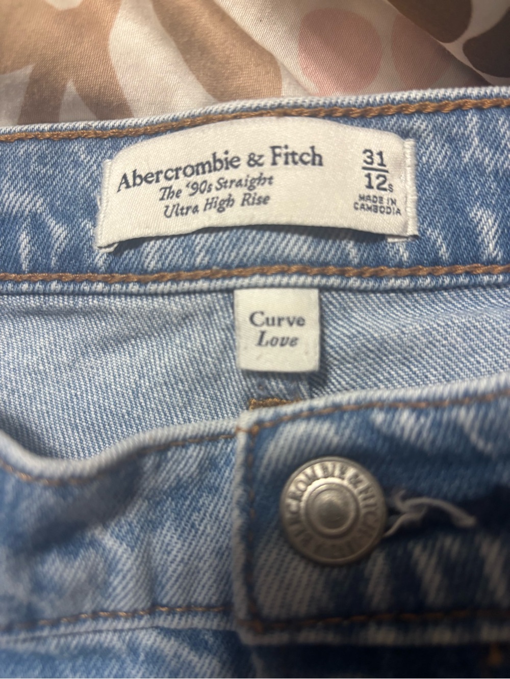Abercrombie & Fitch Light Blue High-Rise '90s Straight Jeans